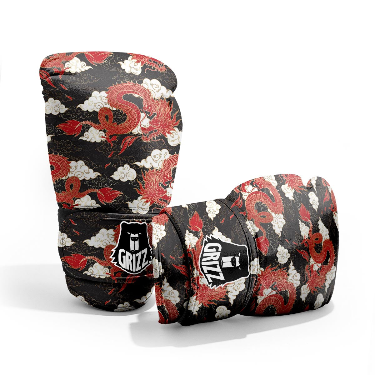 Dragon Traditional Chinese Print Pattern Pro Boxing Glove