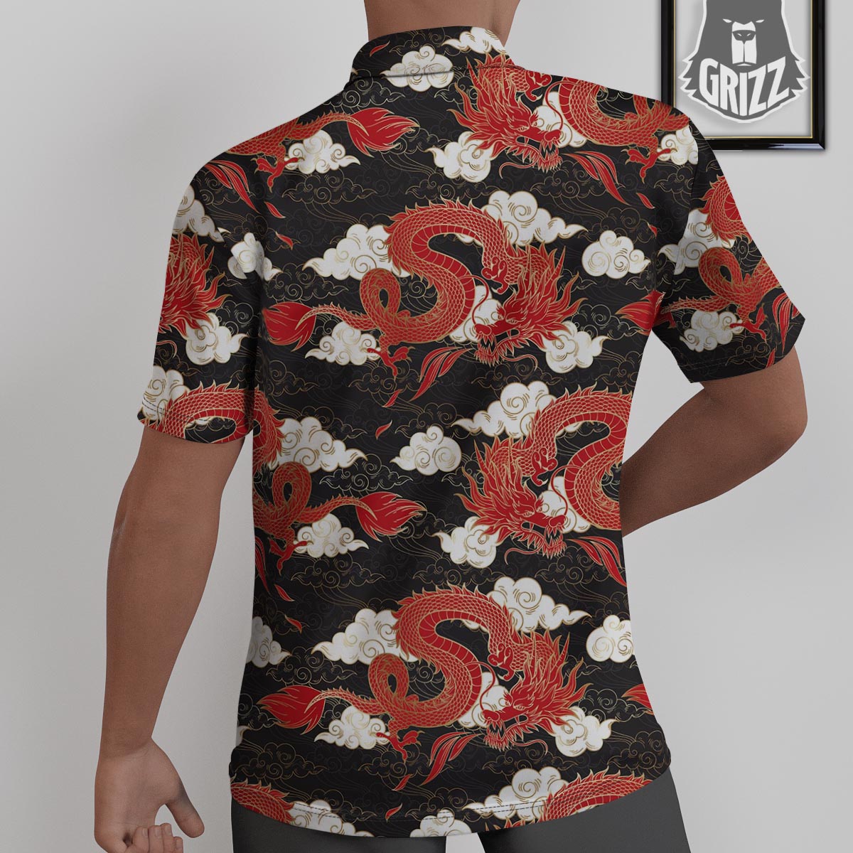 Dragon Traditional Chinese Print Pattern Untucked Shirts-grizzshop