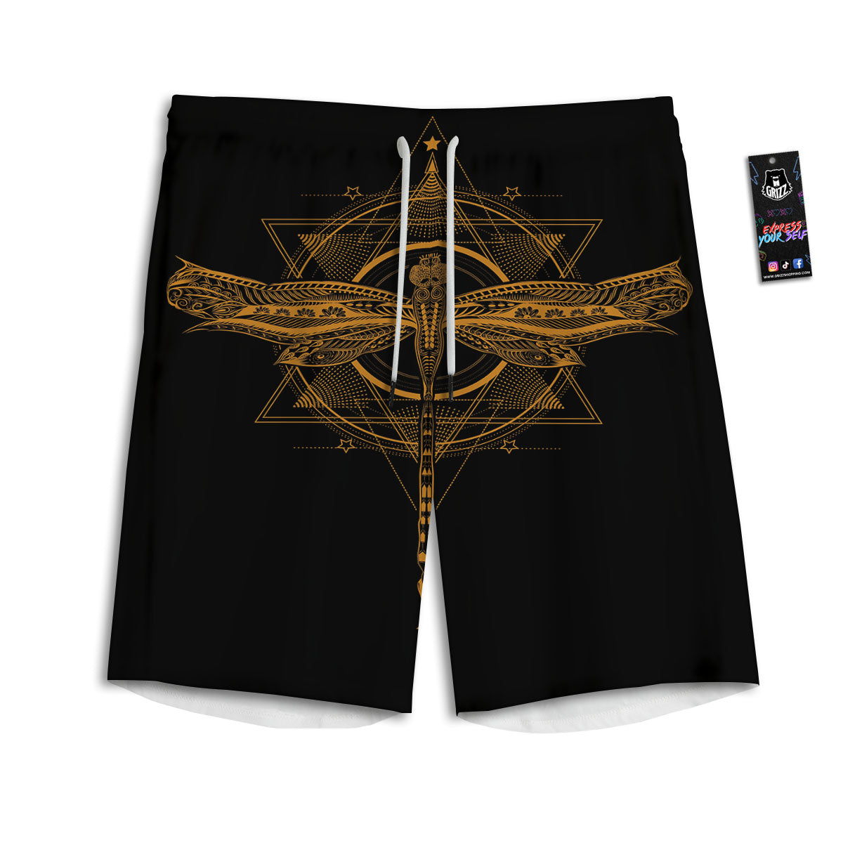 Egyptian Ornament Print Pattern Men's Athletic Shorts