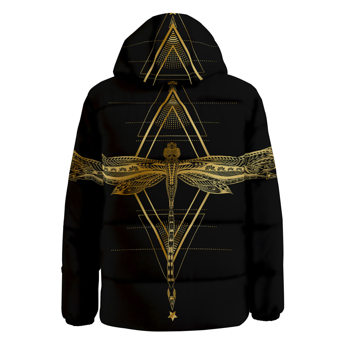 Dragonfly Boho Spiritual Print Down Jacket-grizzshop