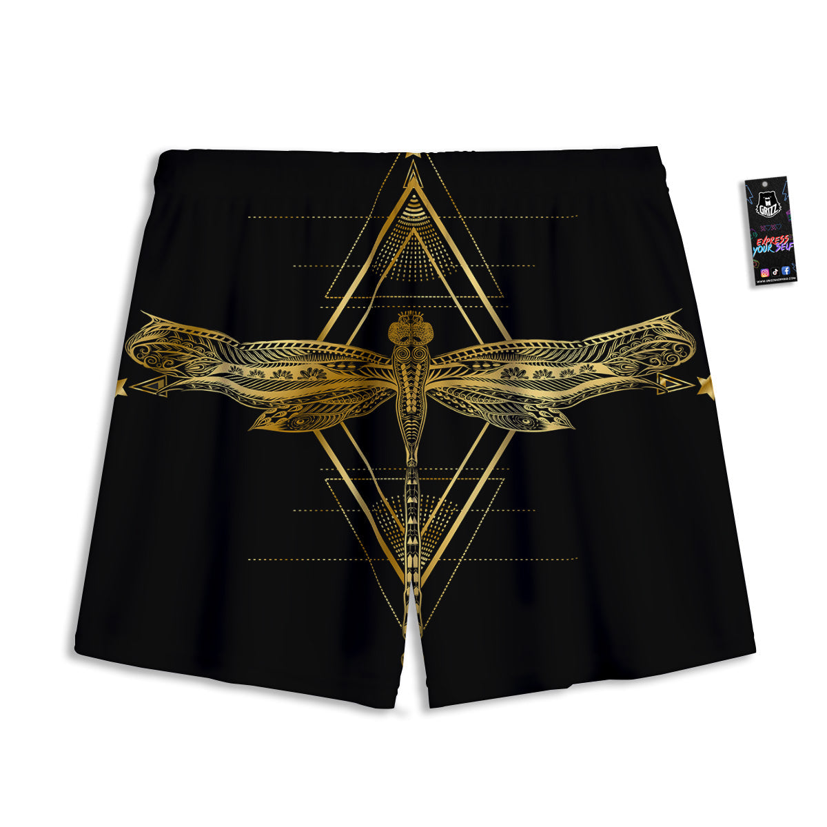 Fern Leaf Green Print Mesh Shorts