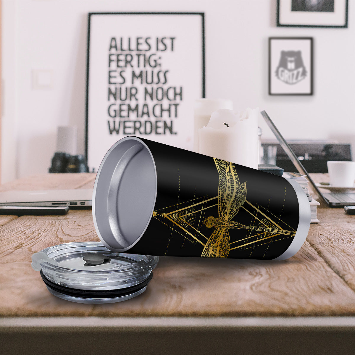 Dragonfly Boho Spiritual Print Tumbler-grizzshop