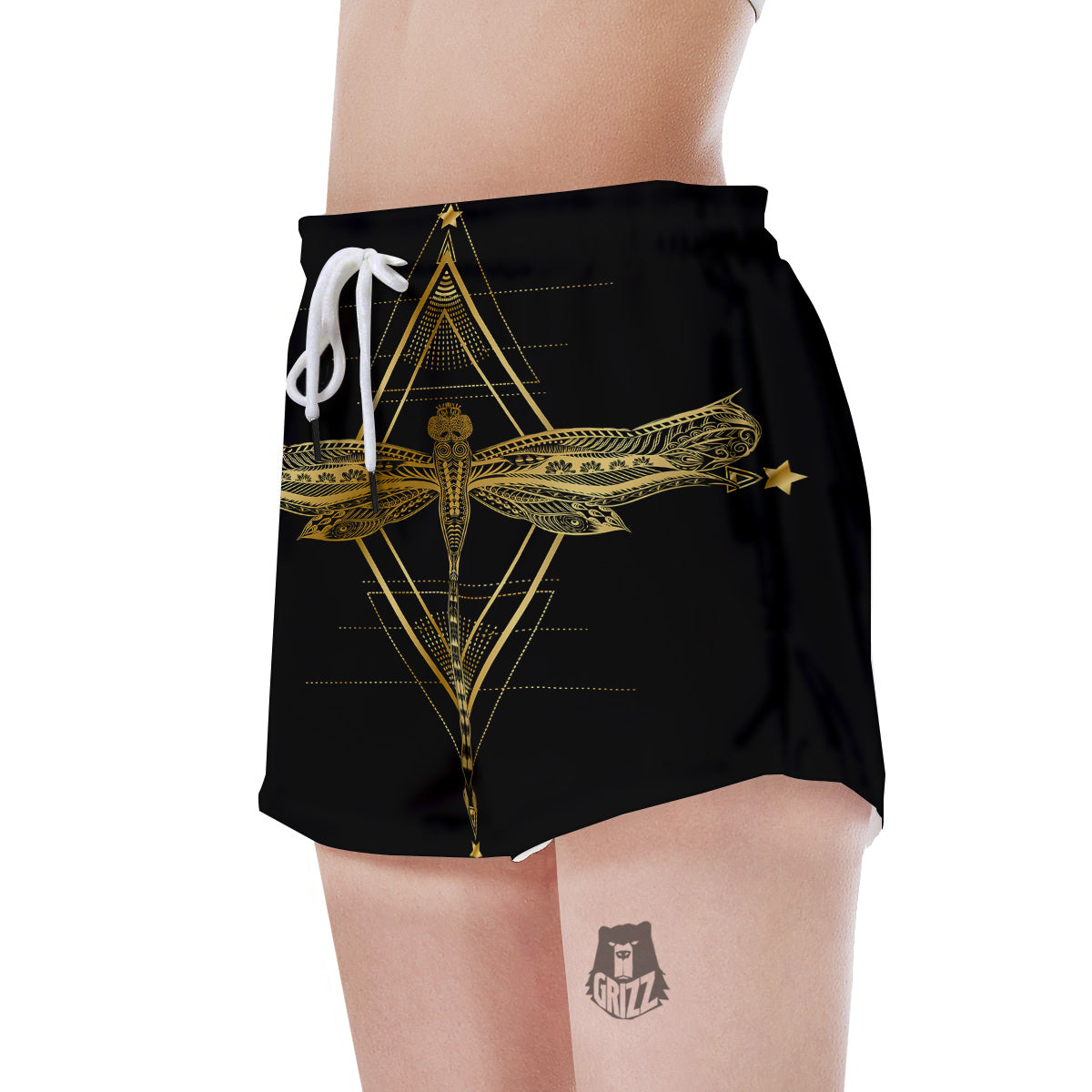 Dragonfly Boho Spiritual Print Women's Shorts-grizzshop