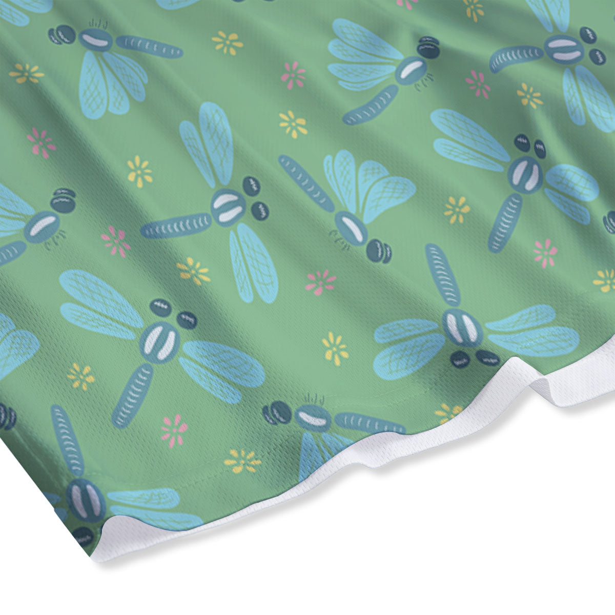 Dragonfly Green Print Pattern Mesh Shorts-grizzshop