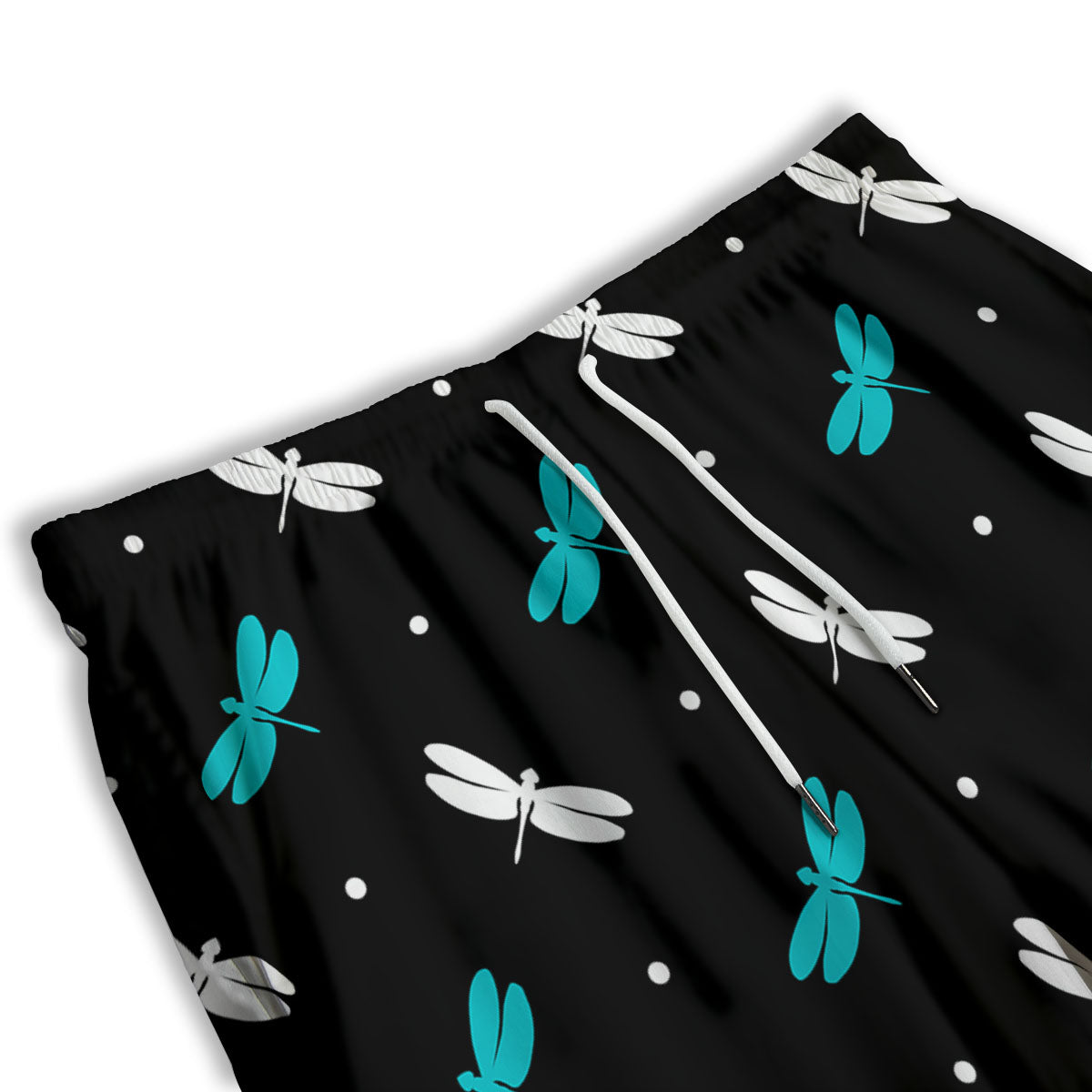 Dragonfly Polka Dot Print Pattern Men's Athletic Shorts