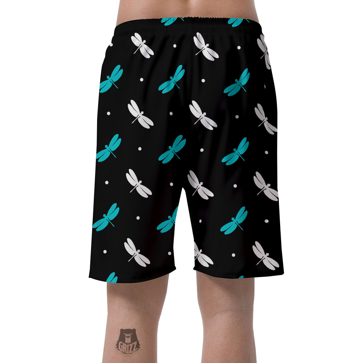 Dragonfly Polka Dot Print Pattern Men's Shorts-grizzshop