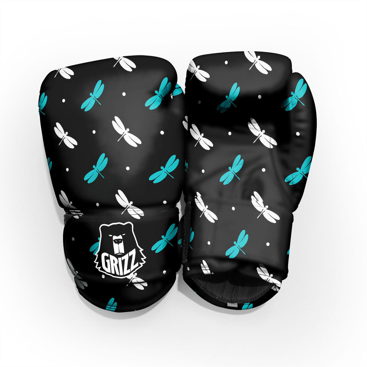 Dragonfly Polka Dot Print Pattern Pro Boxing Glove