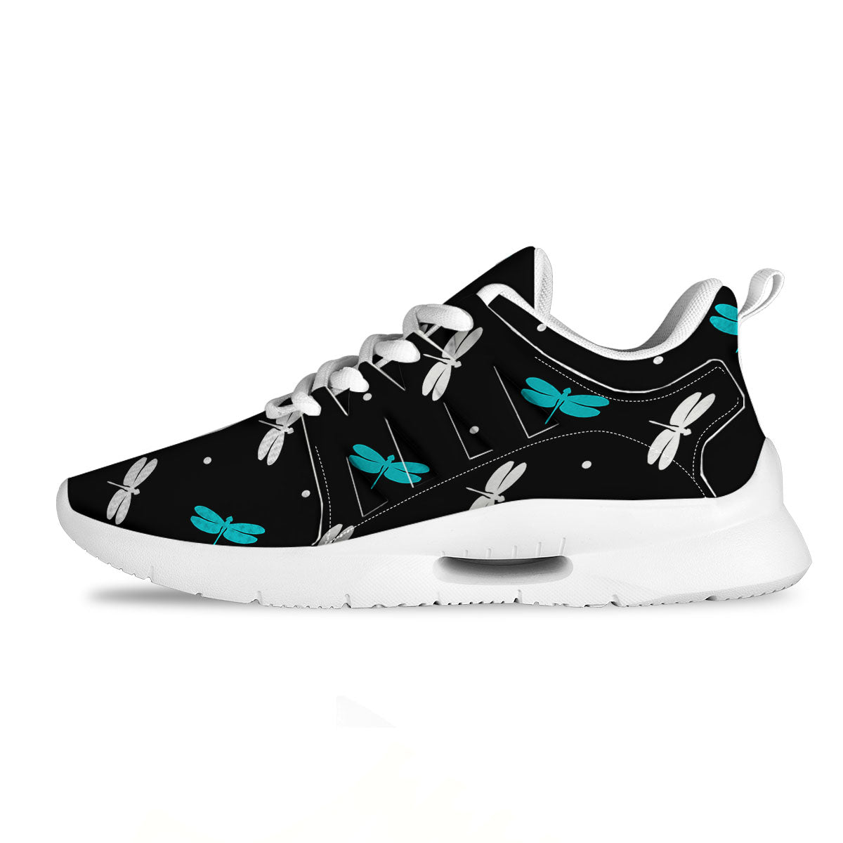 Dragonfly Polka Dot Print Pattern Tennis Shoes-grizzshop