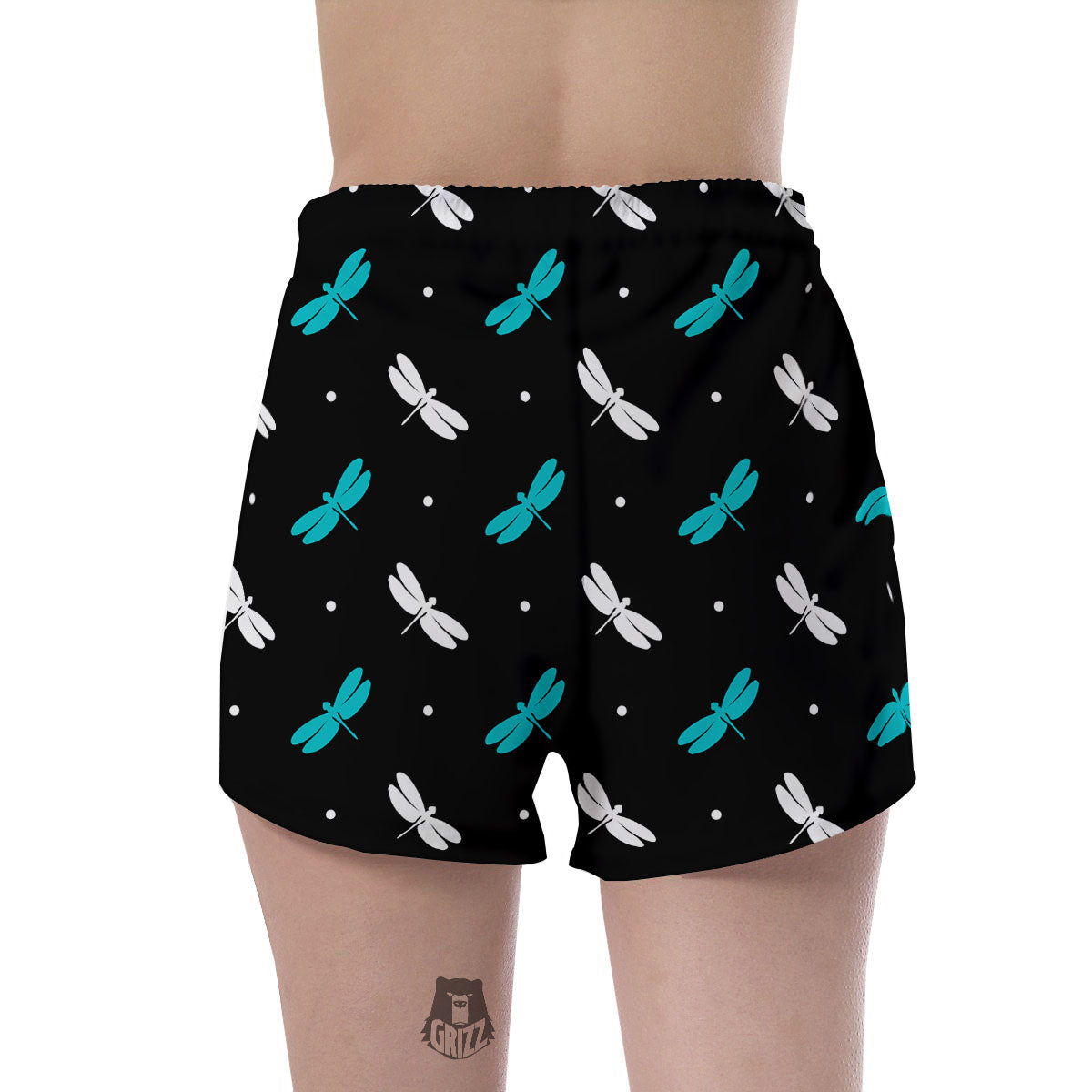 Dragonfly Polka Dot Print Pattern Women's Shorts-grizzshop