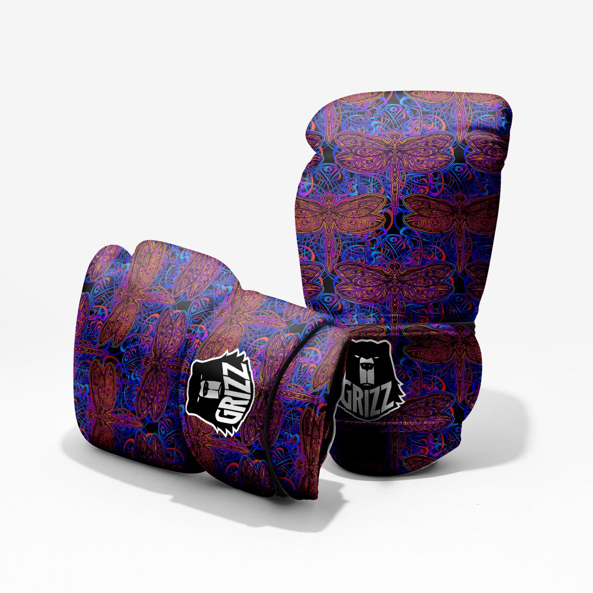 Dragonfly Trippy Print Pattern Pro Boxing Glove