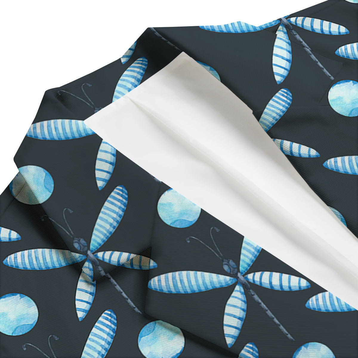 Dragonfly Turquoise Print Pattern Men's Blazer-grizzshop