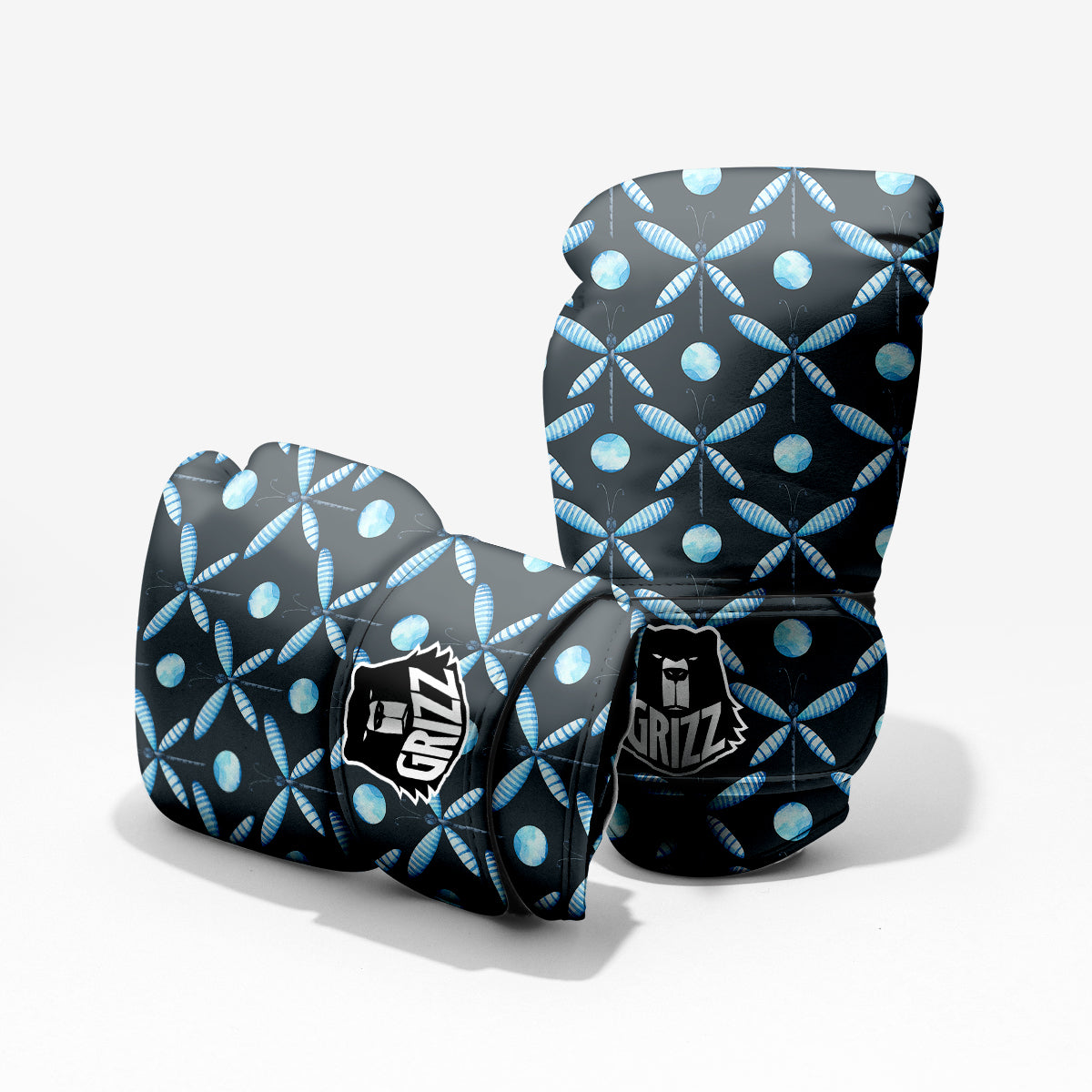 Dragonfly Turquoise Print Pattern Pro Boxing Glove