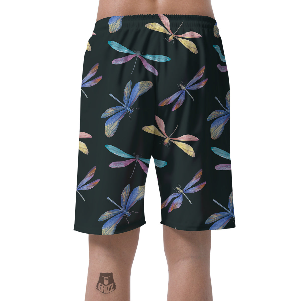 Dragonfly Vintage Print Pattern Men's Shorts-grizzshop