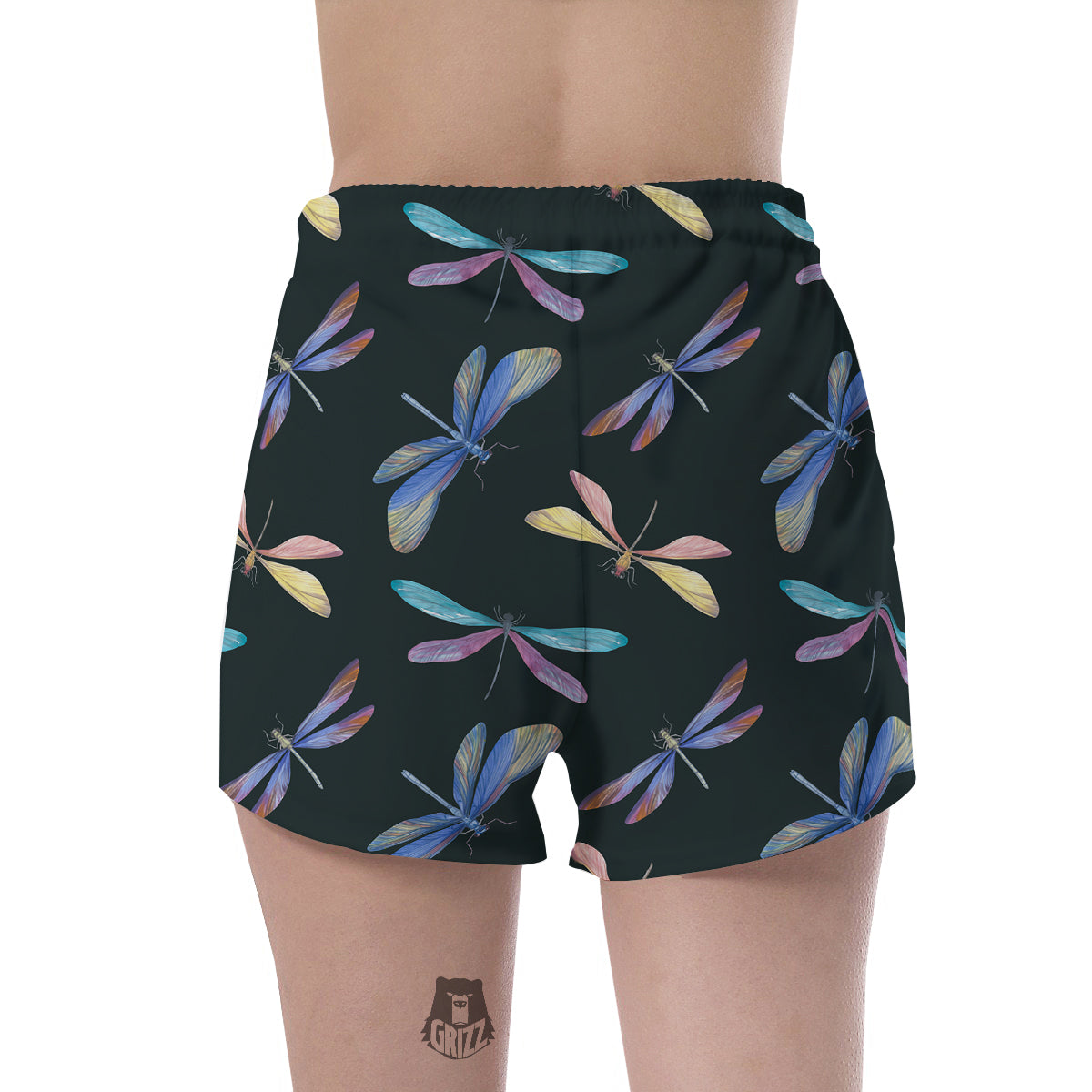 Dragonfly Vintage Print Pattern Women's Shorts-grizzshop