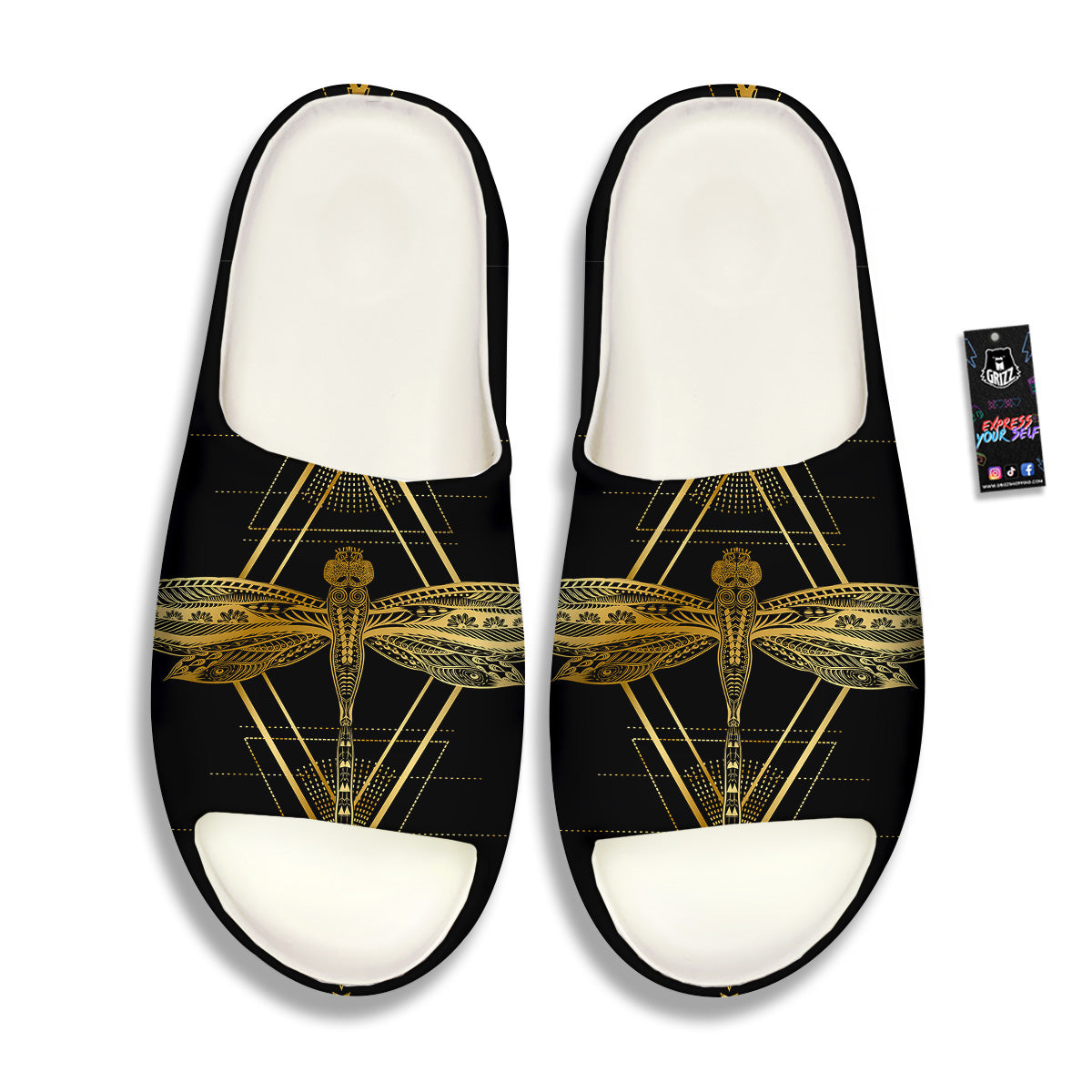 Dragonfly Boho Spiritual Print Sandals-grizzshop