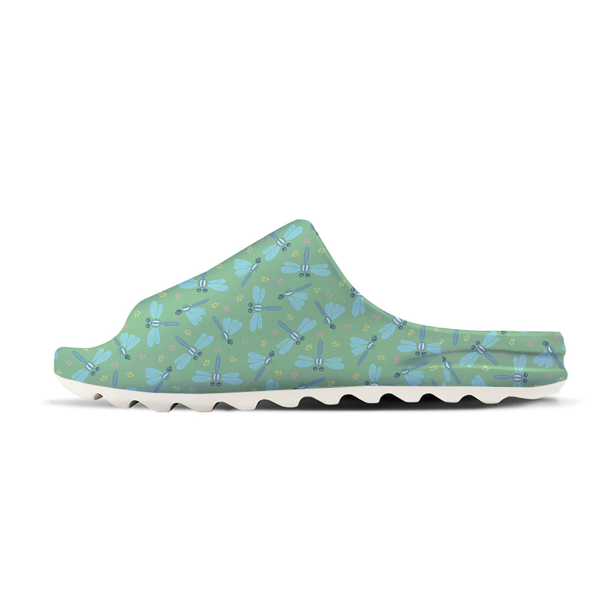 Dragonfly Green Print Pattern Sandals-grizzshop