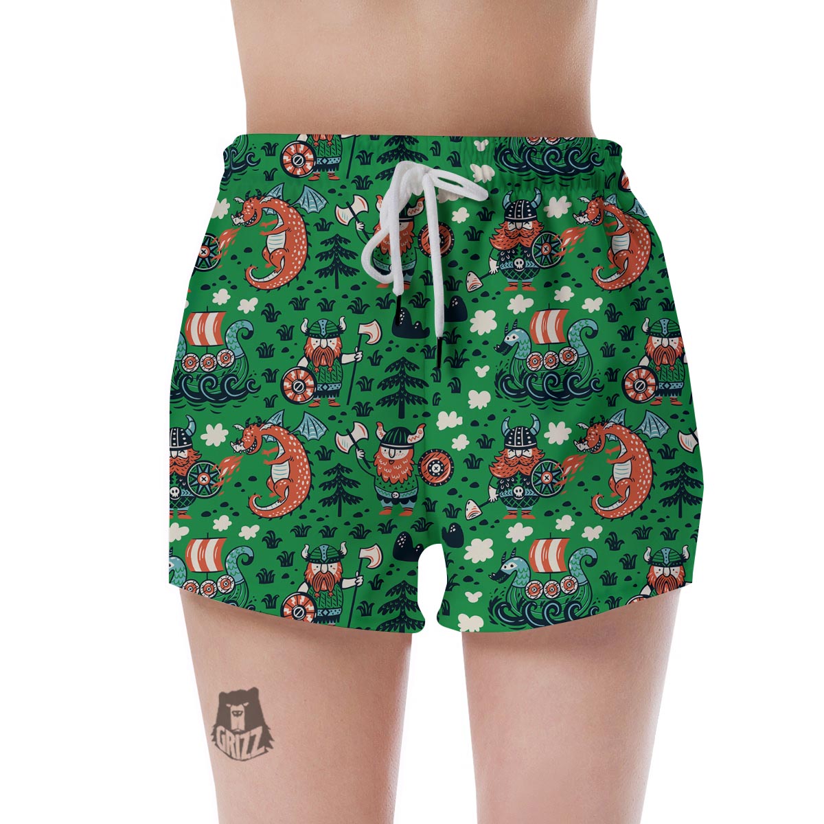 Drakkar Dragon Viking Women's Shorts-grizzshop