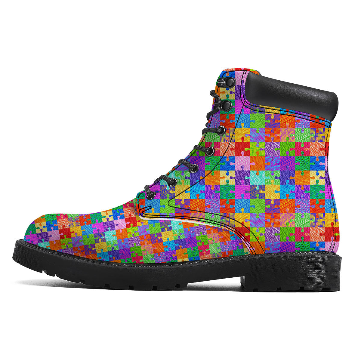 Drawing Autism Awareness Print Boots-grizzshop