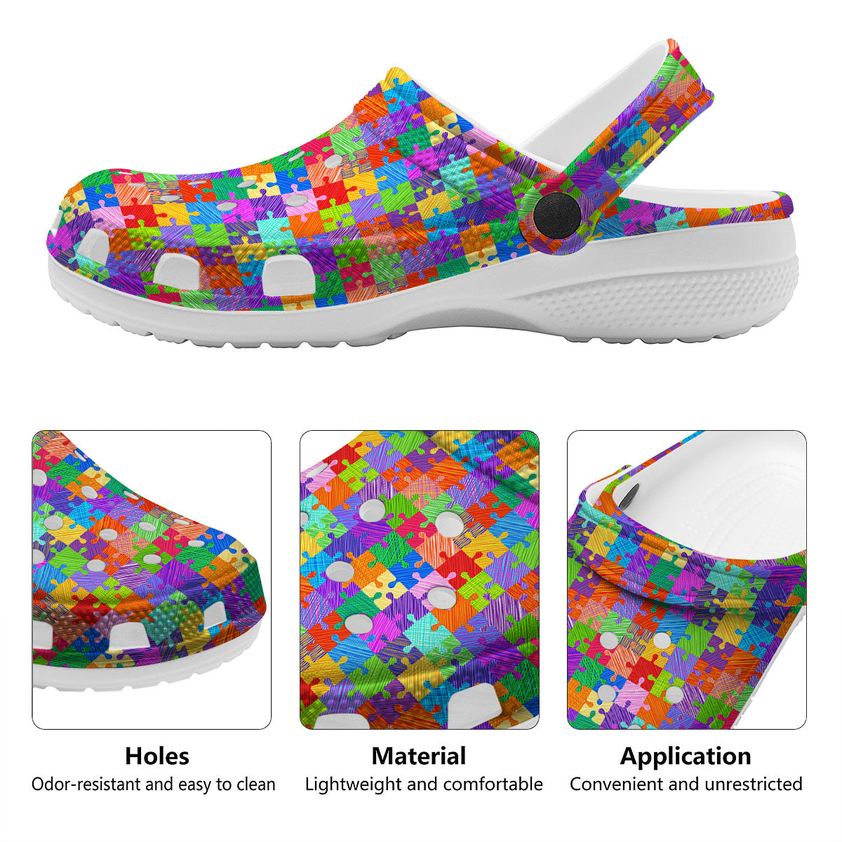 Drawing Autism Awareness Print Clog-grizzshop