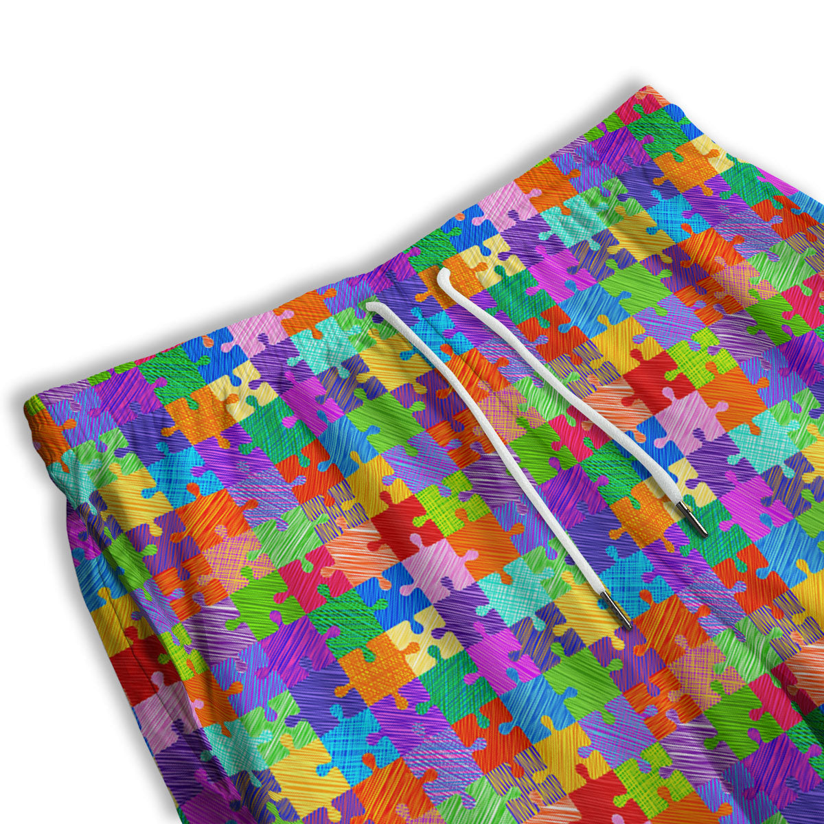 Drawing Autism Awareness Print Men's Athletic Shorts