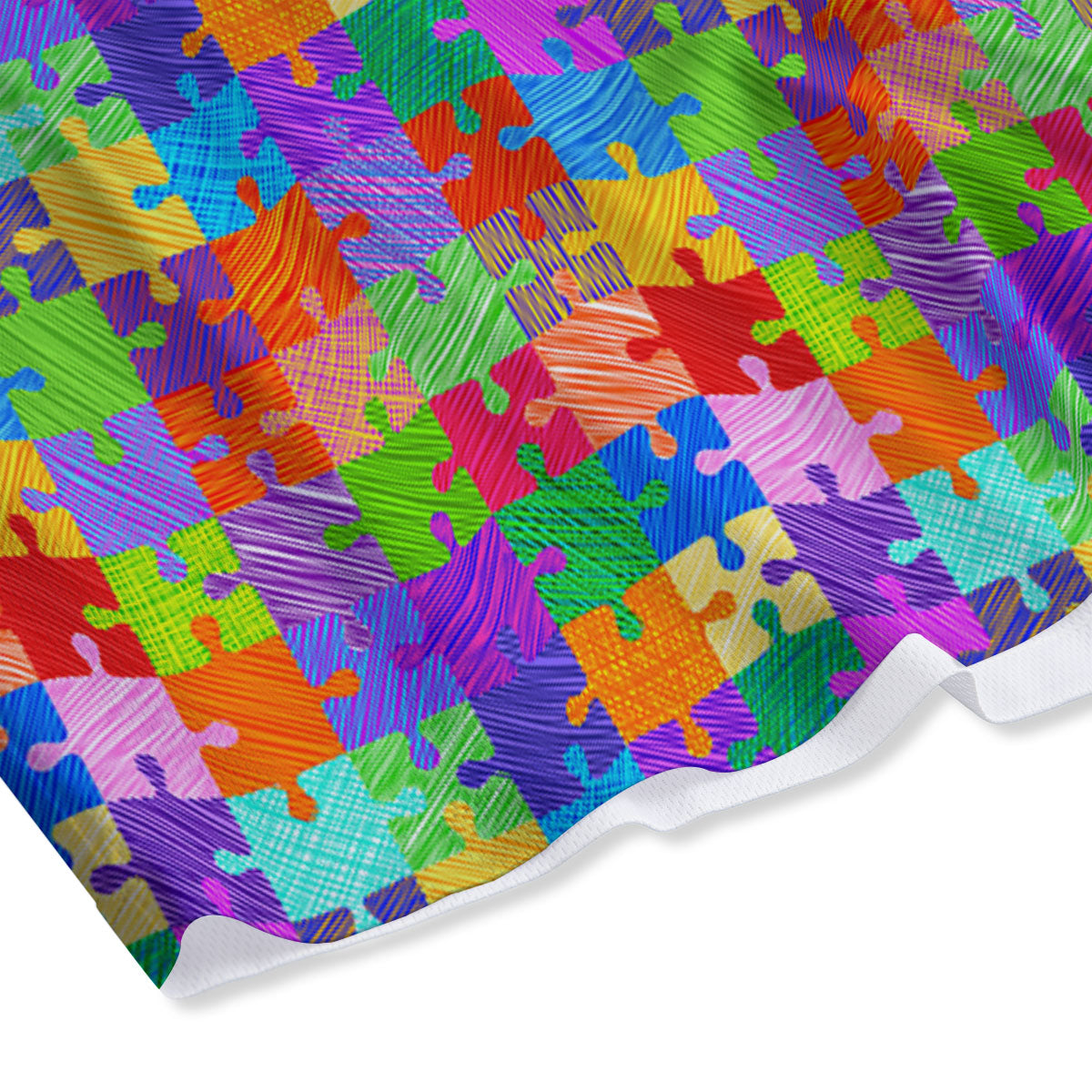 Flower Geometric Dot Print Pattern Mesh Shorts