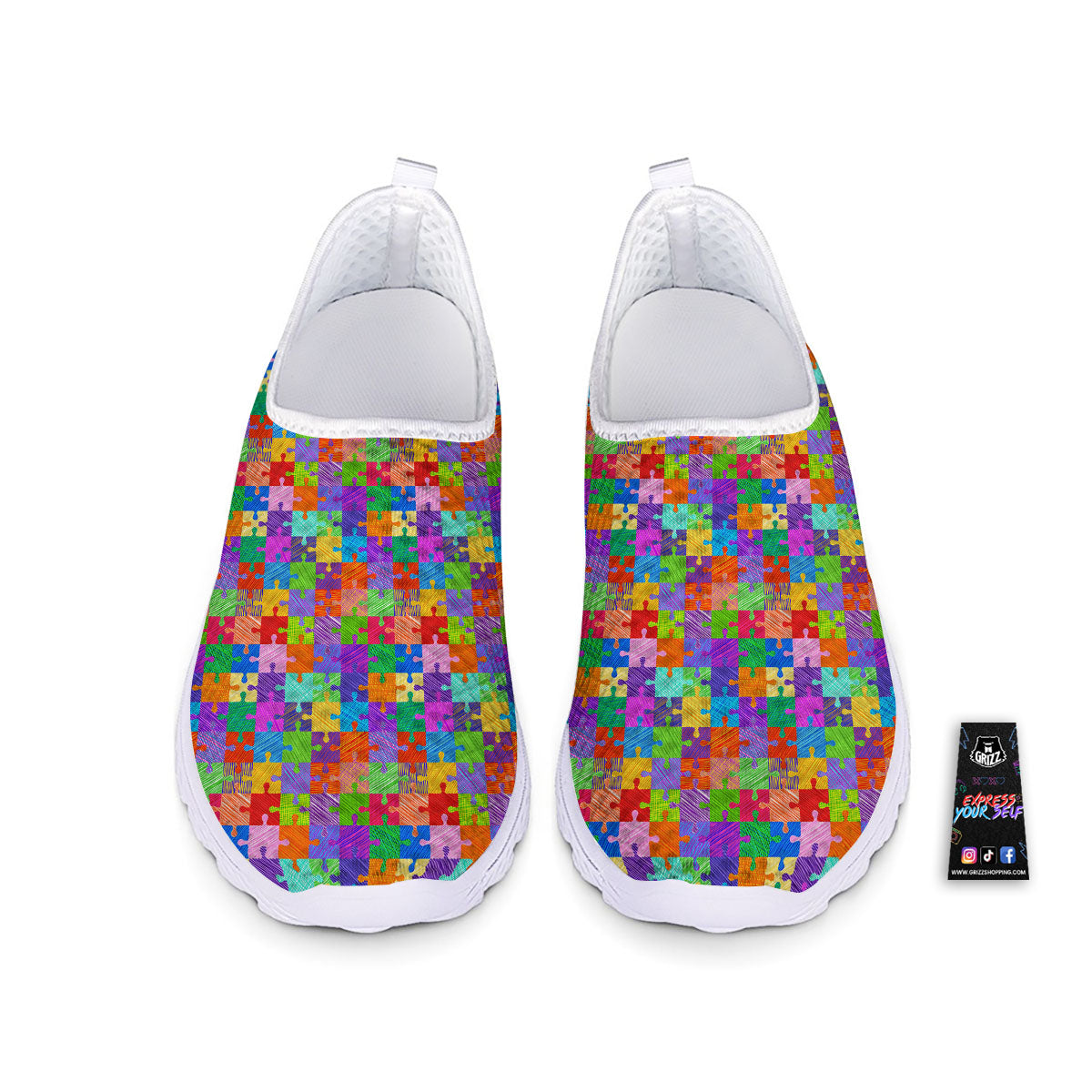 Drawing Autism Awareness Print Nurse Shoes-grizzshop