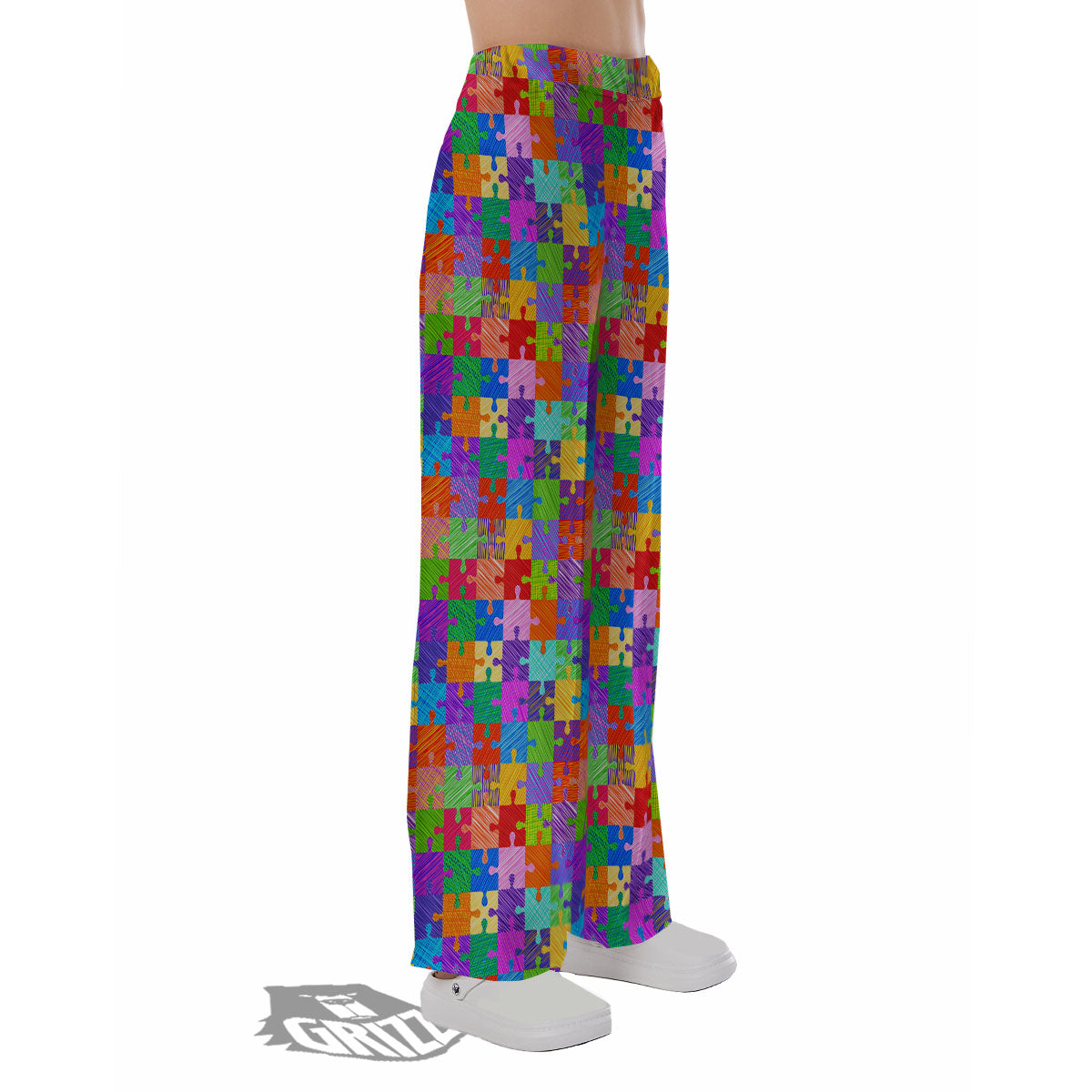 Drawing Autism Awareness Print Pajama Pants-grizzshop
