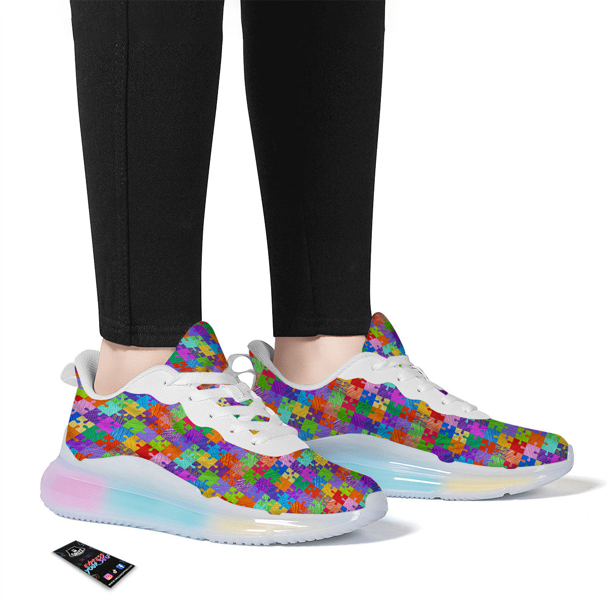 Drawing Autism Awareness Print Running Sneakers-grizzshop