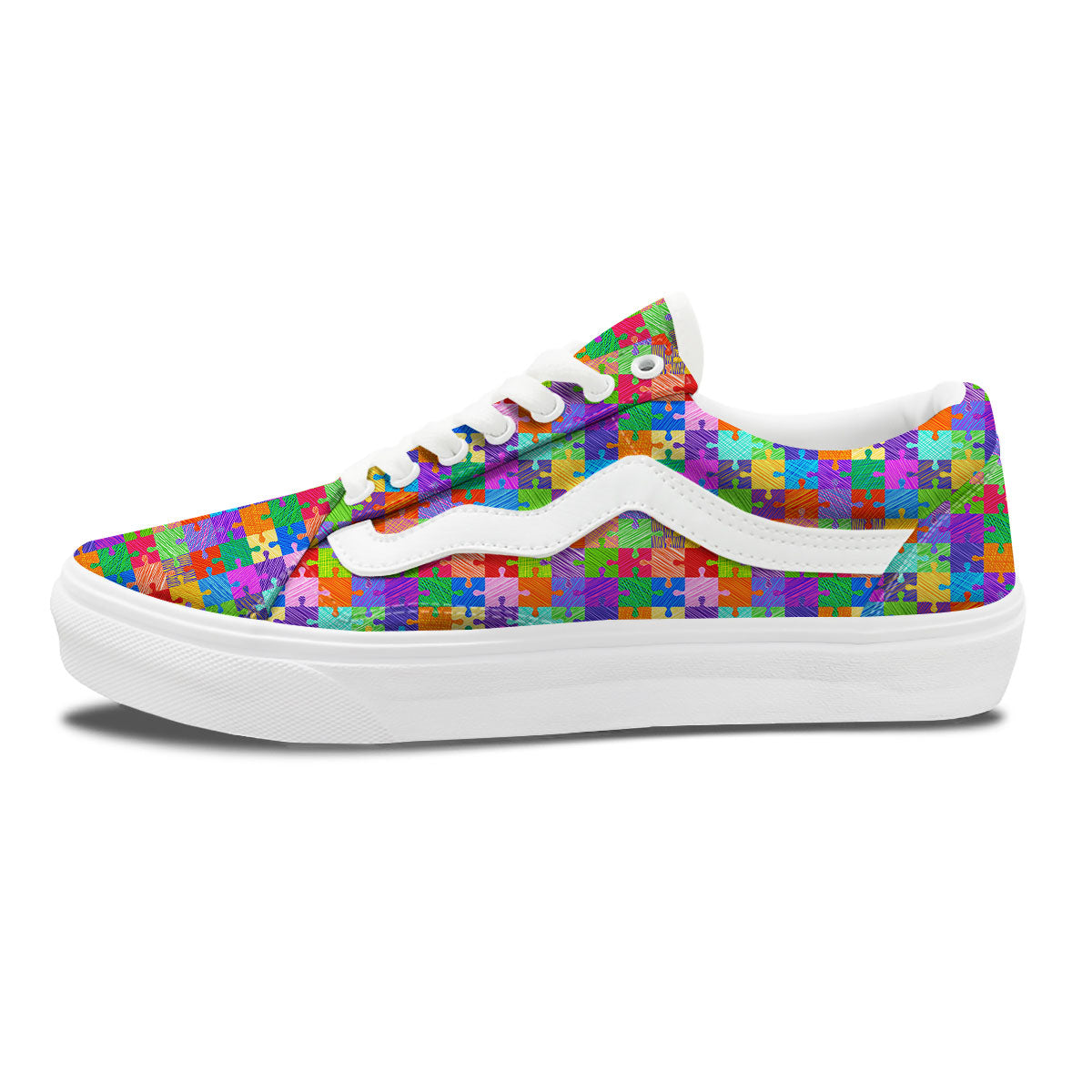 Drawing Autism Awareness Print Skate Shoes-grizzshop
