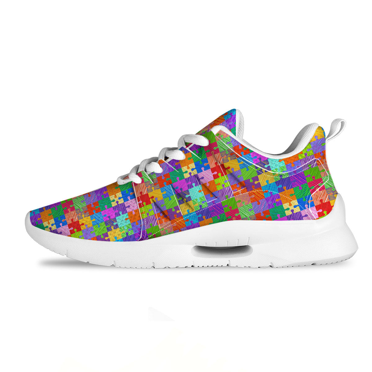 Drawing Autism Awareness Print Tennis Shoes-grizzshop