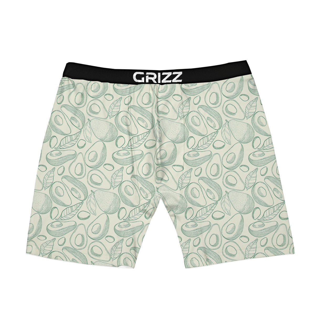 Drawing Avocado Cut In Half Print Boxer Briefs-grizzshop