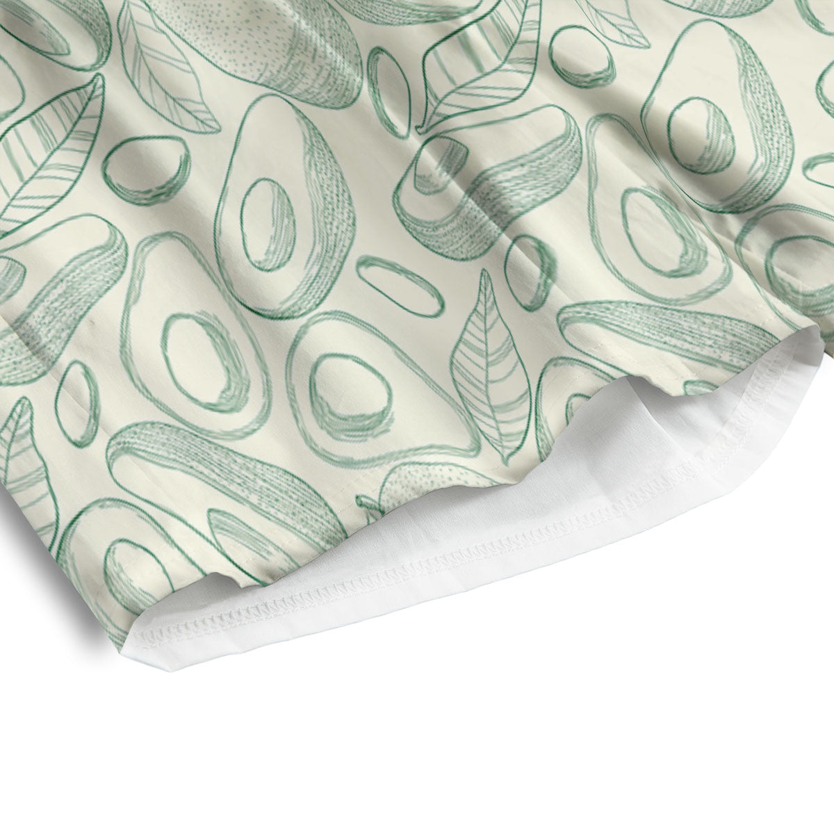 Drawing Avocado Cut In Half Print Men's Athletic Shorts