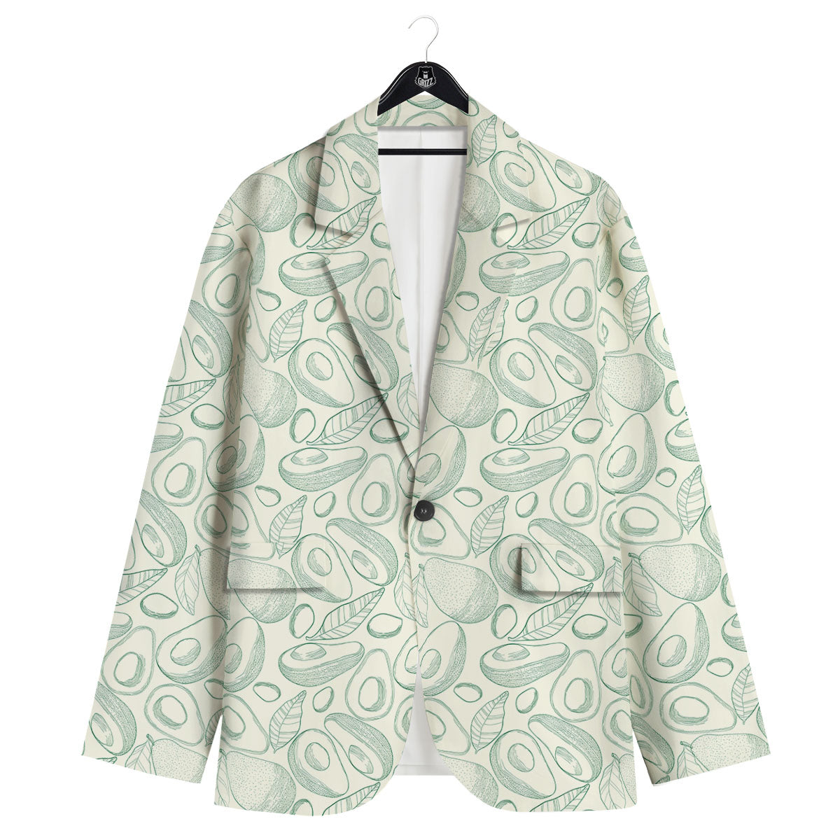 Drawing Avocado Cut In Half Print Men's Sport Coat-grizzshop