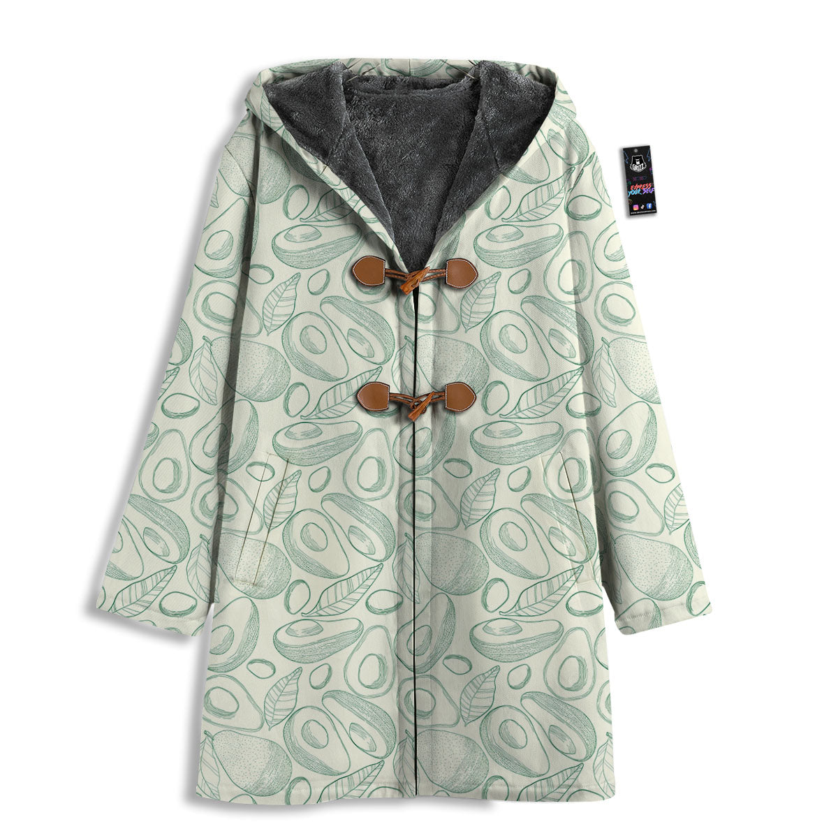 Drawing Avocado Cut In Half Print Men's Windbreaker Jacket-grizzshop