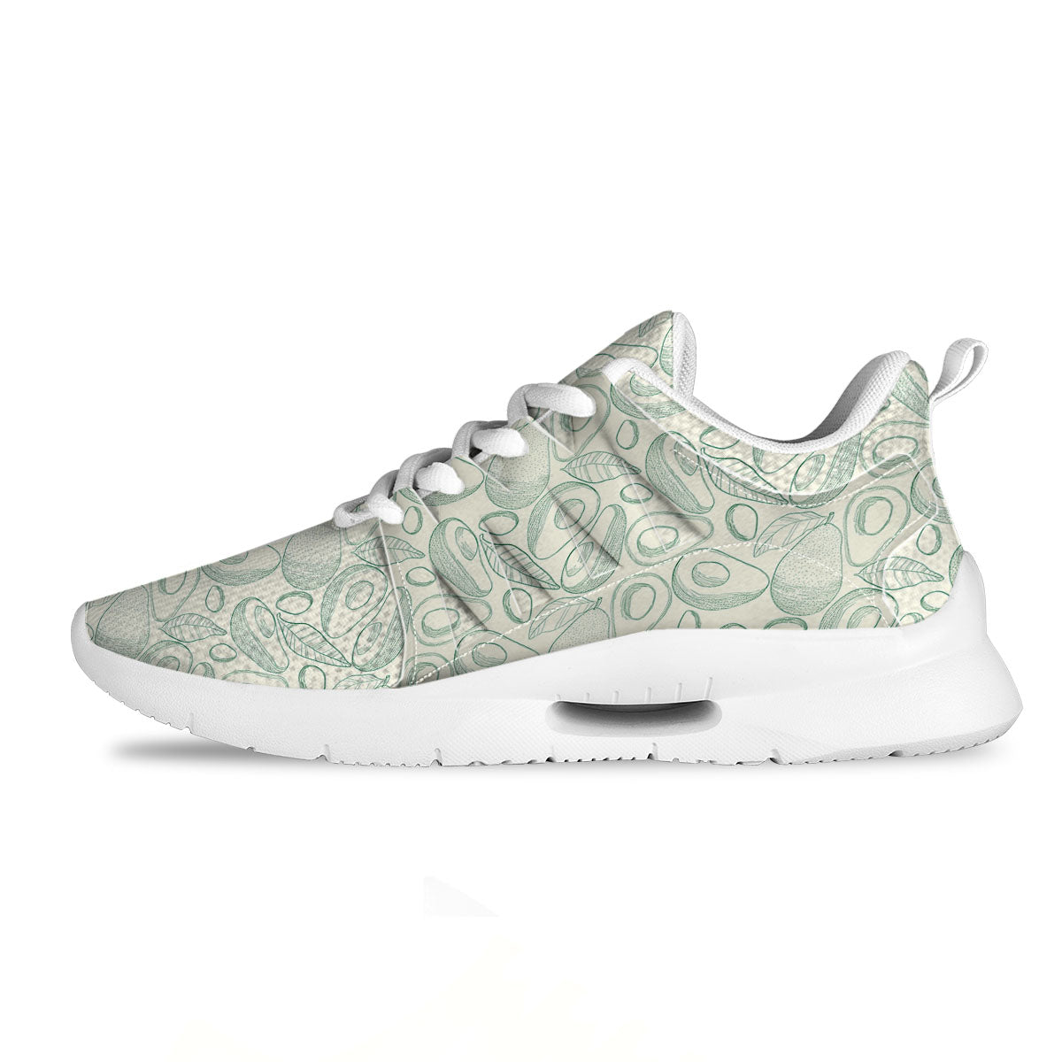 Drawing Avocado Cut In Half Print Tennis Shoes-grizzshop