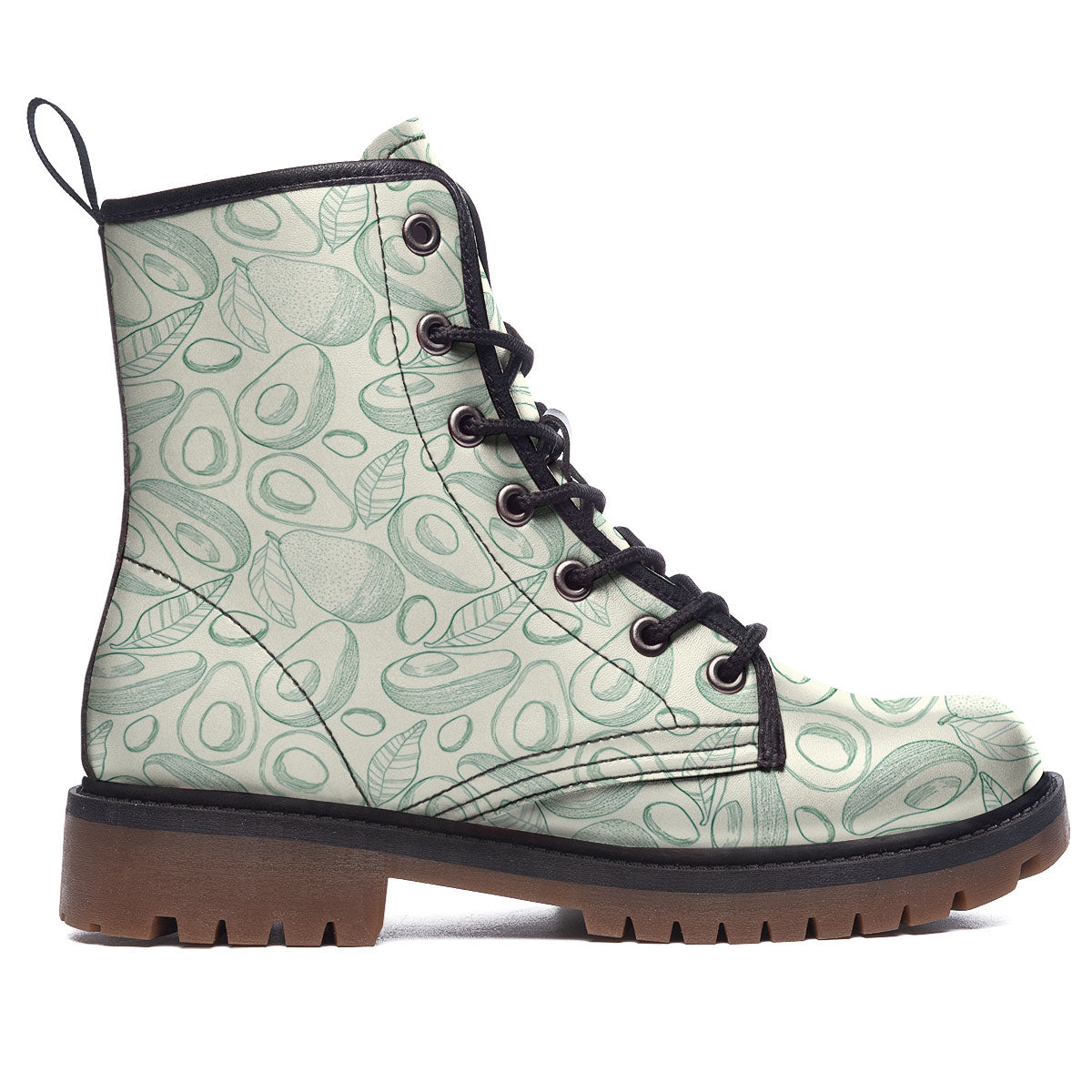 Drawing Avocado Cut In Half Print Work Boots-grizzshop