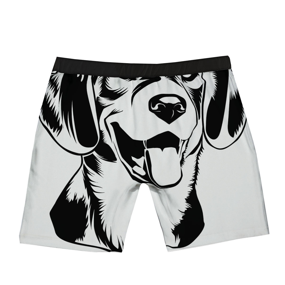 Drawing Beagle White And Black Print Boxer Briefs-grizzshop