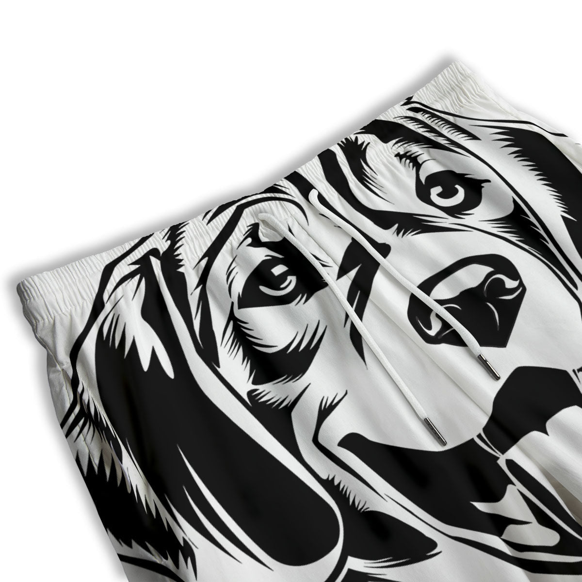 Drawing Beagle White And Black Print Men's Athletic Shorts