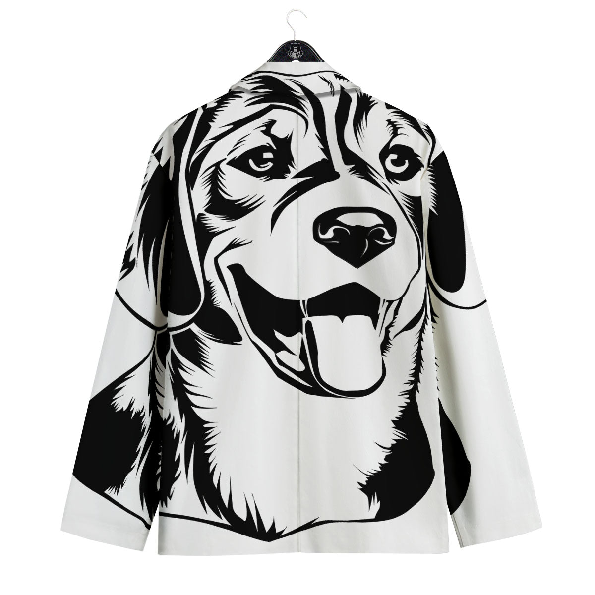 Drawing Beagle White And Black Print Men's Sport Coat-grizzshop