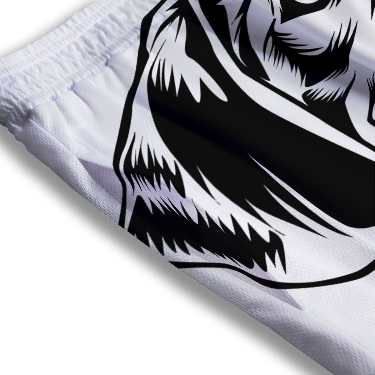 Flower Glitch Daisy Print Mesh Shorts