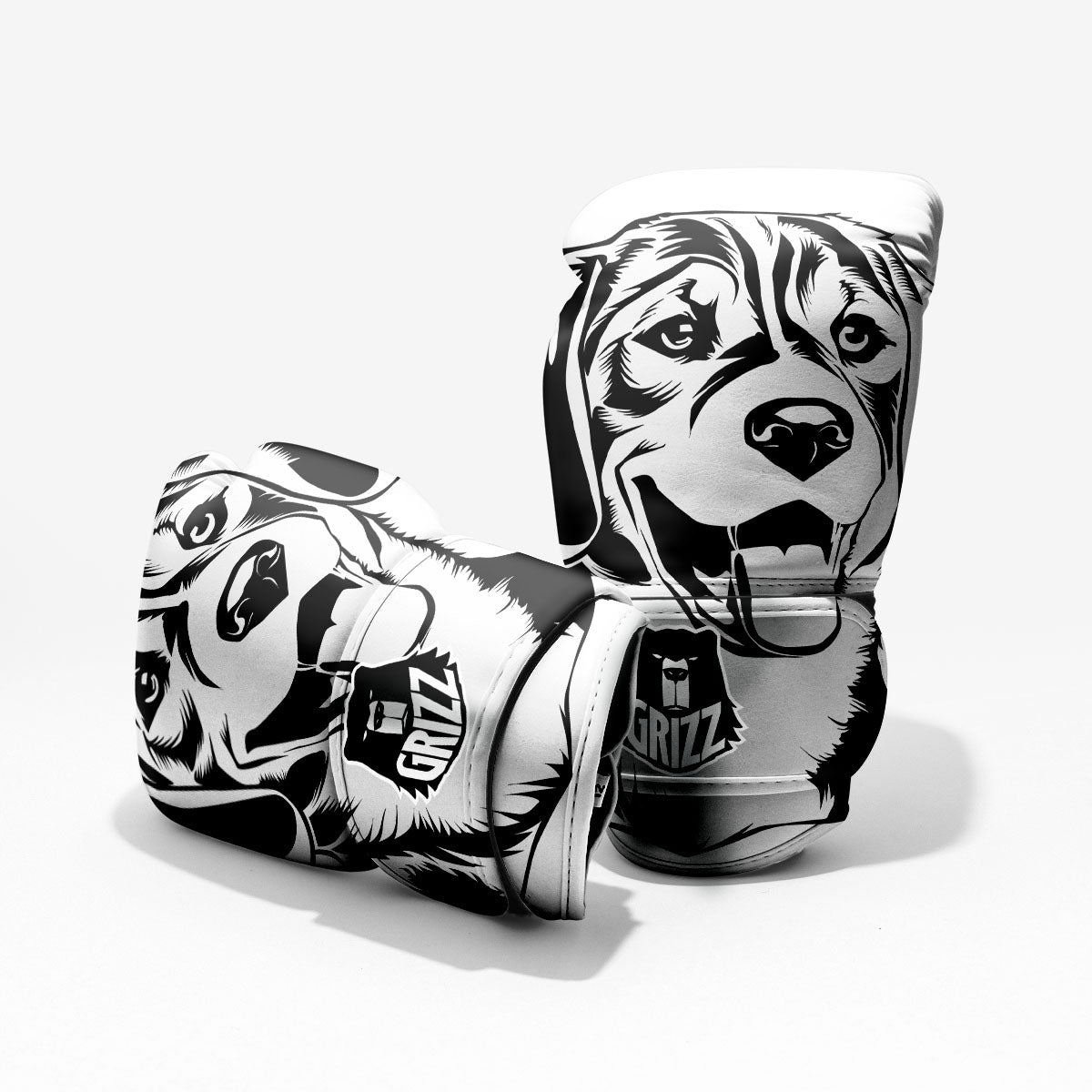 Drawing Beagle White And Black Print Pro Boxing Glove