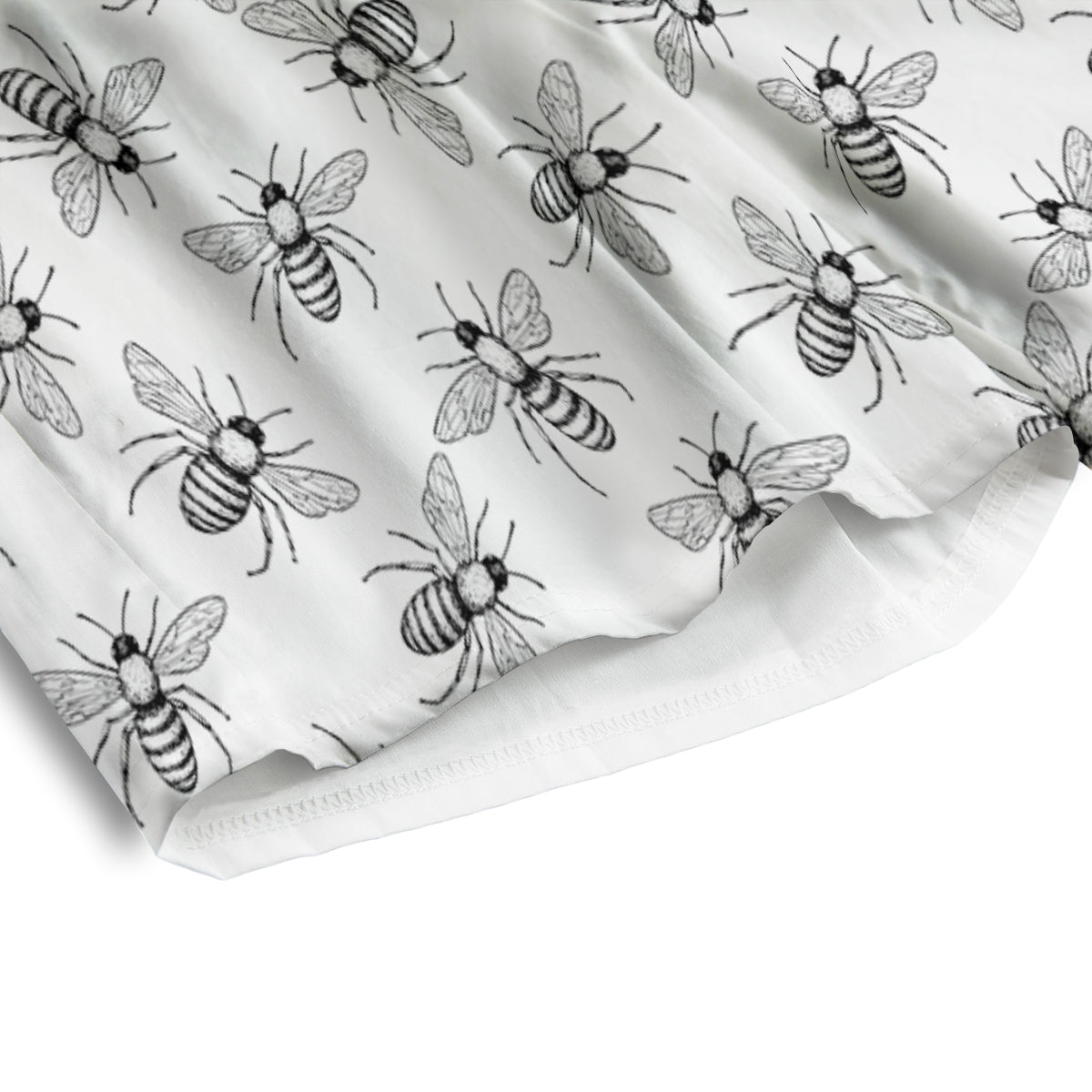 Drawing Bee Print Pattern Men's Athletic Shorts