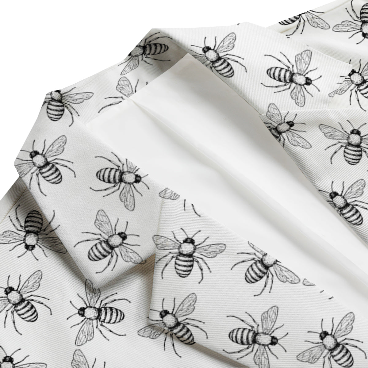 Drawing Bee Print Pattern Men's Blazer-grizzshop