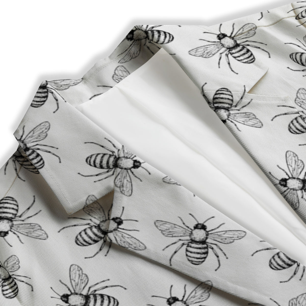 Drawing Bee Print Pattern Women's Blazer-grizzshop