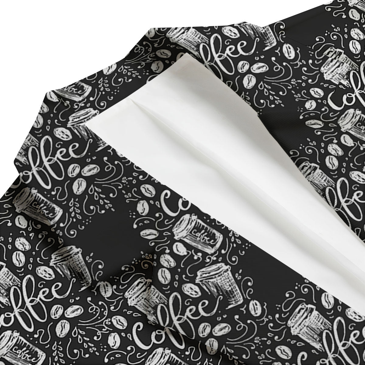 Drawing Coffee Print Pattern Men's Blazer-grizzshop
