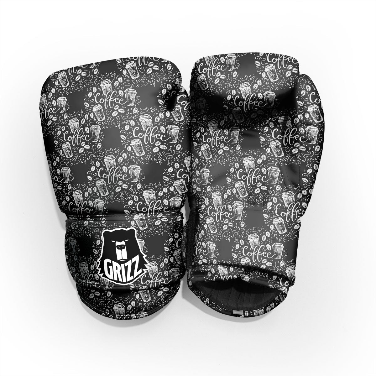Drawing Coffee Print Pattern Sparring Gloves-grizzshop