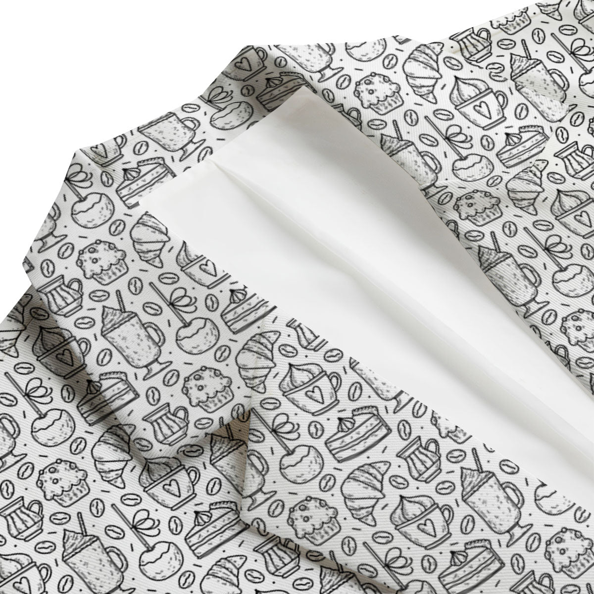 Drawing Dessert And Coffee Print Pattern Men's Blazer-grizzshop