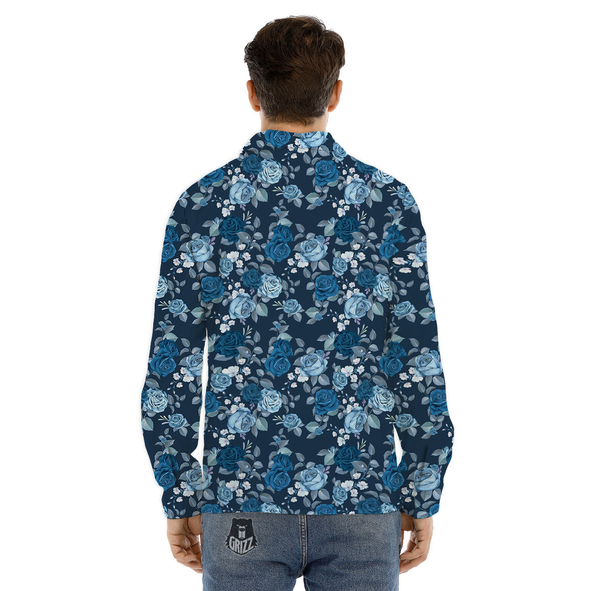 Drawing Portrait Black Cat Print Men's Dress Shirts-grizzshop