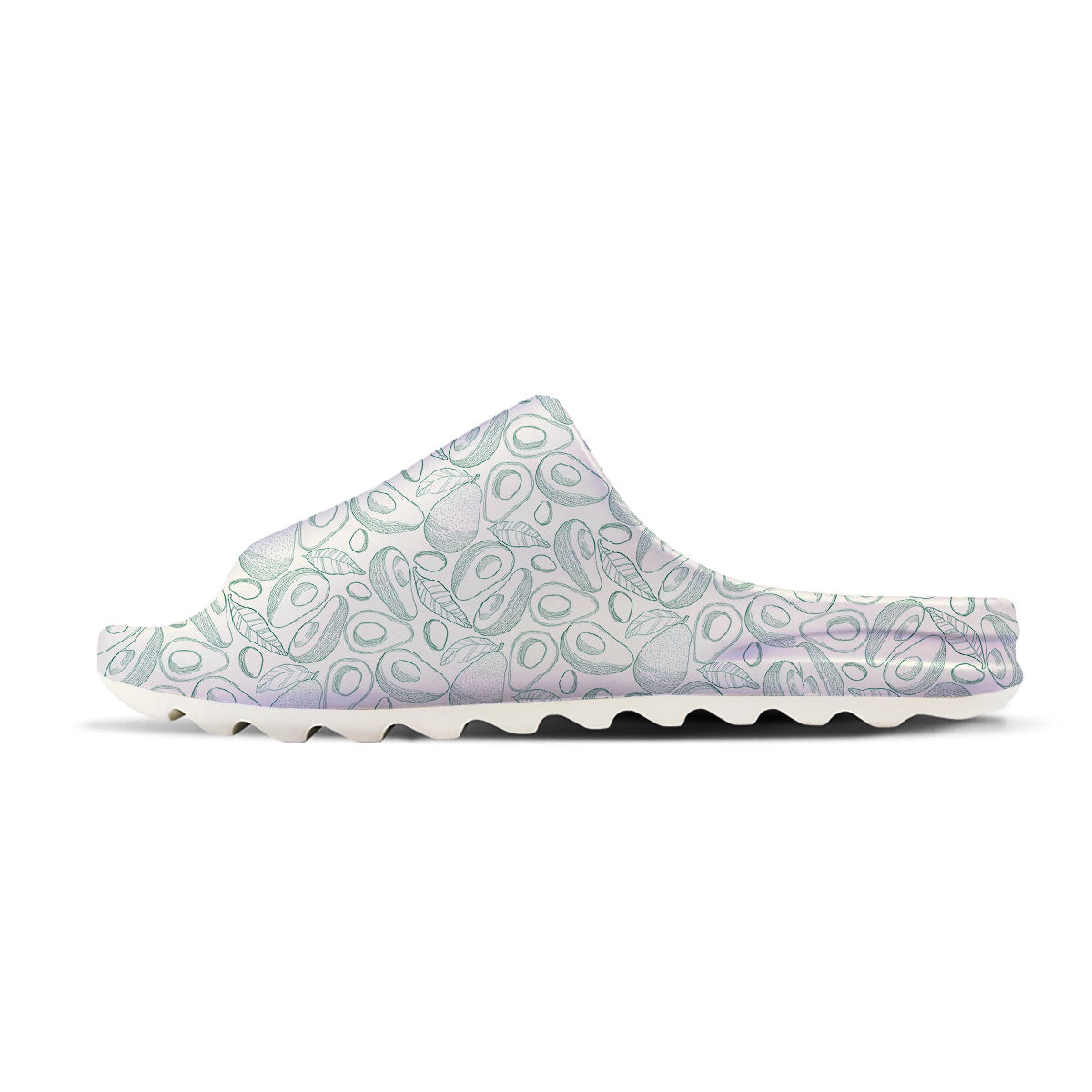 Drawing Avocado Cut In Half Print Sandals-grizzshop