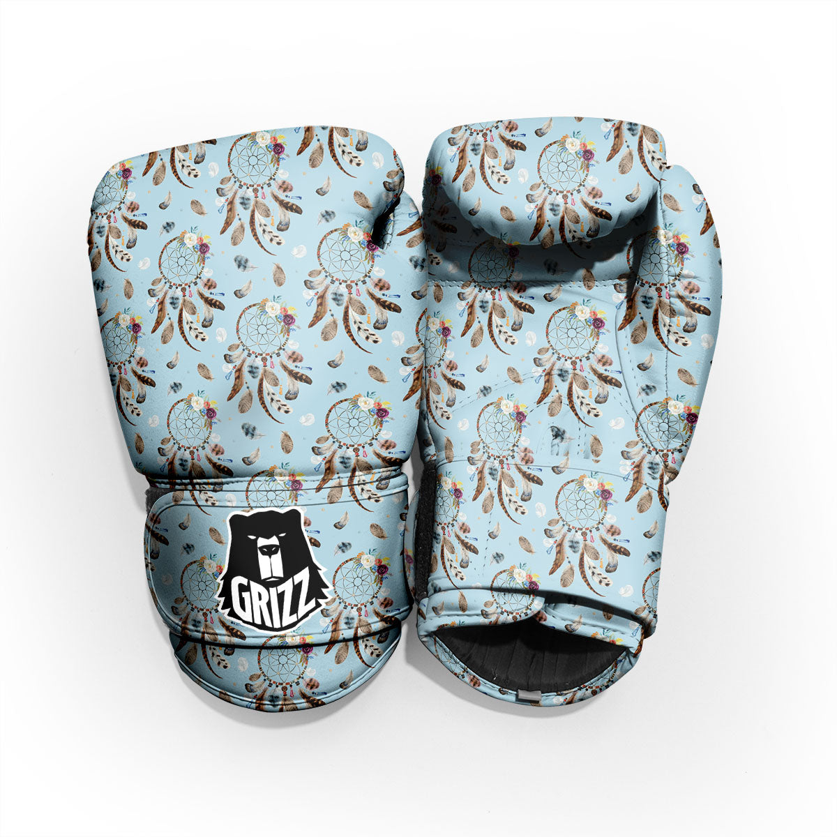 Dream Catcher Blue Indian Print Pattern Pro Boxing Glove